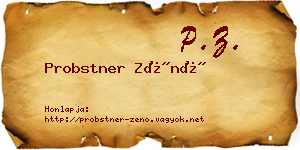 Probstner Zénó névjegykártya